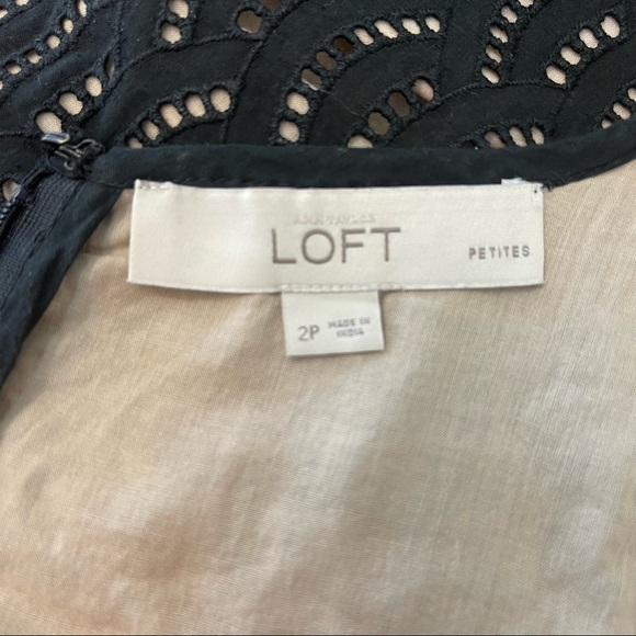 Ann Taylor Loft Women’s Petite Black & Cream Sleeveless Dress Size 2P - Picture 4 of 6